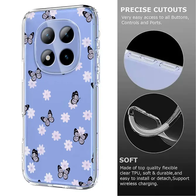 Coque Xiaomi Poco M8 Pro 5G / Redmi Note 15 Pro+ 5G papillons pastel