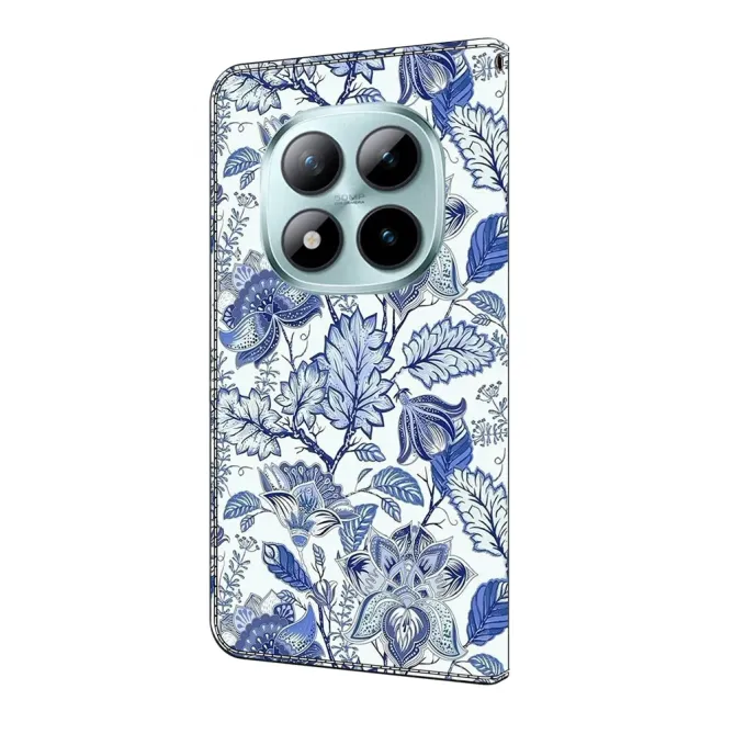 Housse Xiaomi Redmi Note 15 Pro 5G Buisson Fleurs Bleues