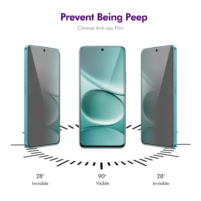 Protection écran Xiaomi Redmi Note 15 Pro 5G Anti-Espion 2.5D Contour 