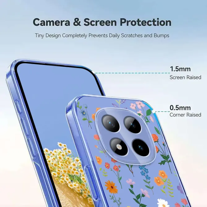 Coque Xiaomi Redmi Note 15 Pro 5G fleurs colorées multicolores