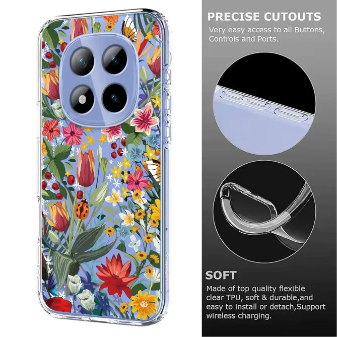 Coque Xiaomi Redmi Note 15 Pro 5G prairie fleurie