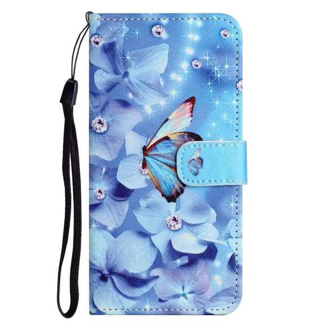 Housse Xiaomi Redmi Note 15 Pro 5G Papillon et fleurs bleues