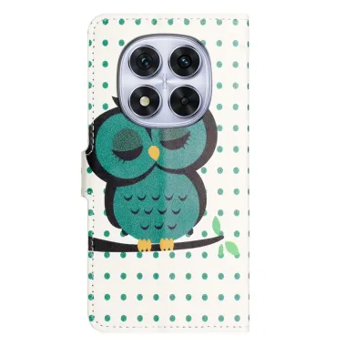 Housse Xiaomi Redmi Note 15 Pro 5G hibou et motifs à pois