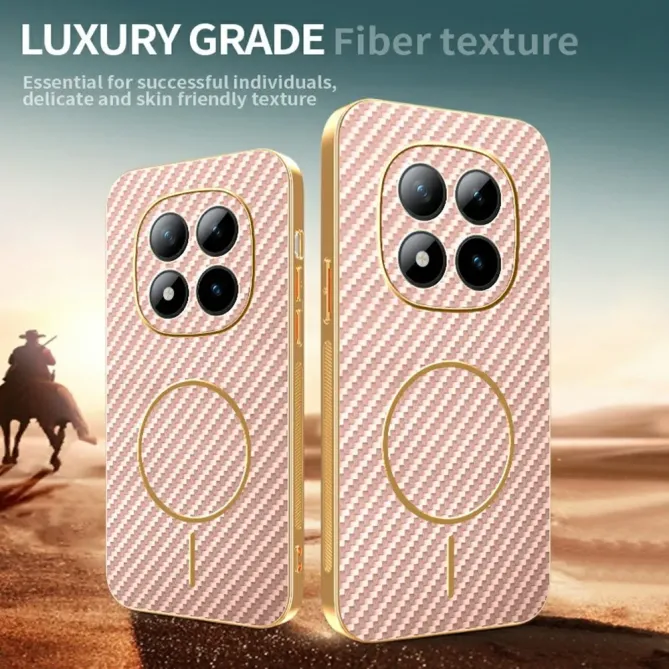 Coque Xiaomi Redmi Note 15 Pro 5G Texture Carbone Magnétique