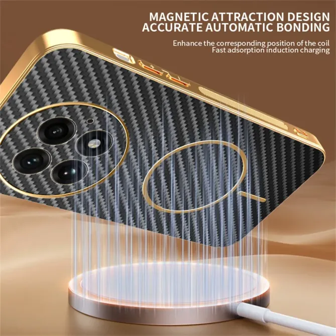 Coque OnePlus 13 Texture Carbone Magnétique