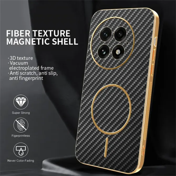 Coque OnePlus 13 Texture Carbone Magnétique