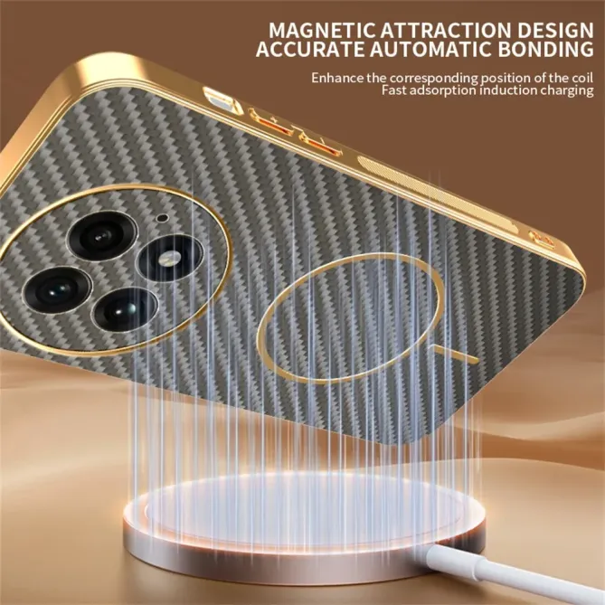 Coque OnePlus 13 Texture Carbone Magnétique