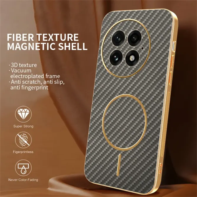 Coque OnePlus 13 Texture Carbone Magnétique