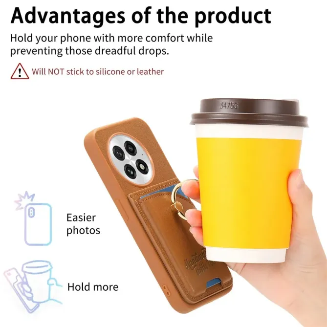 Coque OnePlus 13 Porte-Cartes Anneau Strass