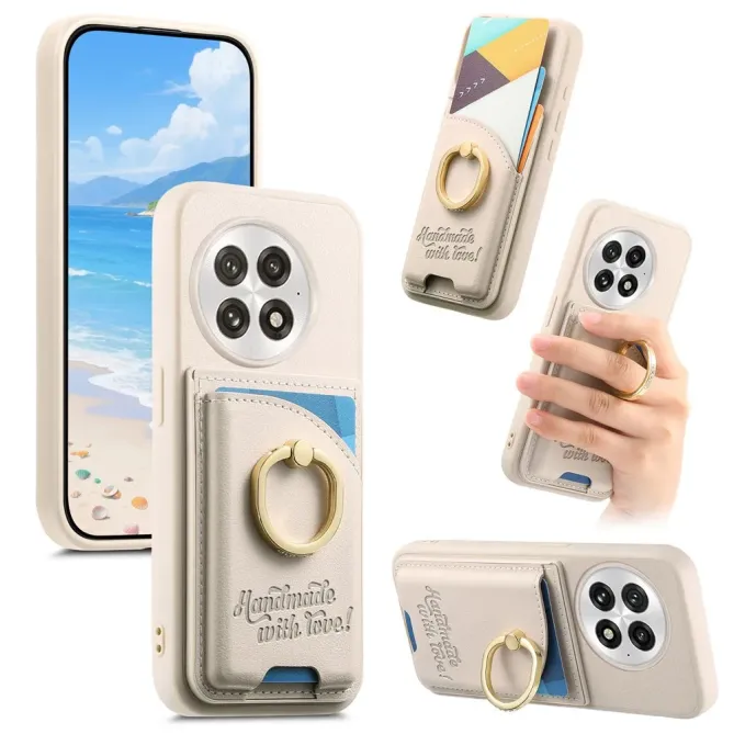 Coque OnePlus 13 Porte-Cartes Anneau Strass