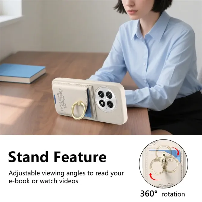 Coque OnePlus 13 Porte-Cartes Anneau Strass