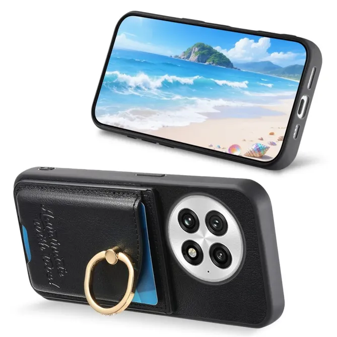 Coque OnePlus 13 Porte-Cartes Anneau Strass