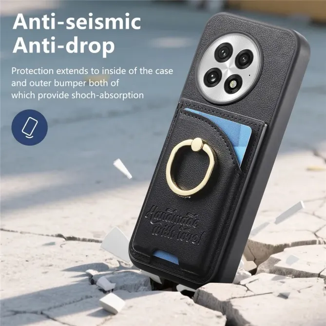 Coque OnePlus 13 Porte-Cartes Anneau Strass