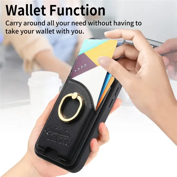 Coque OnePlus 13 Porte-Cartes Anneau Strass