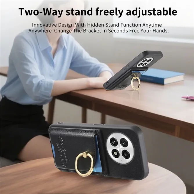 Coque OnePlus 13 Porte-Cartes Anneau Strass