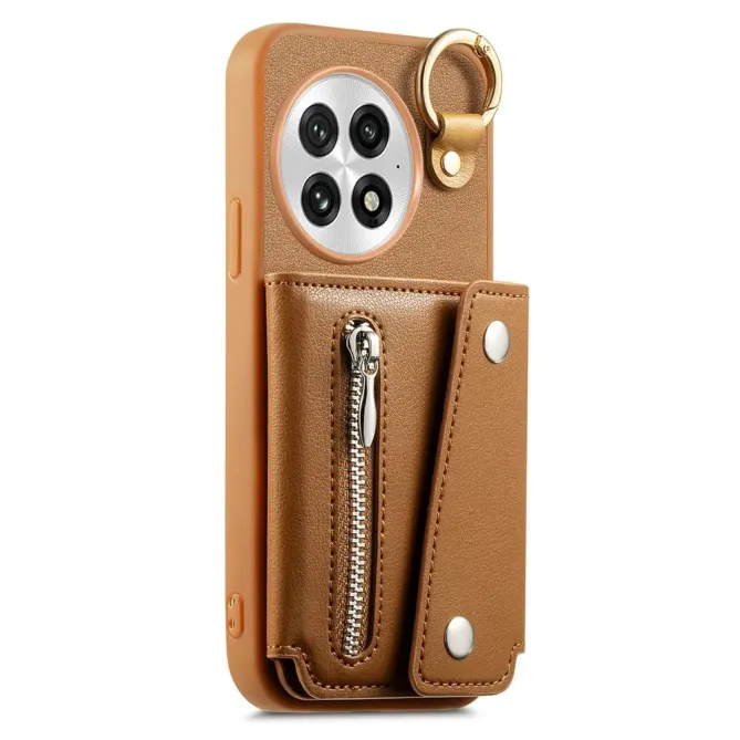 Coque OnePlus 13 Cuir Porte-Cartes Anneau D