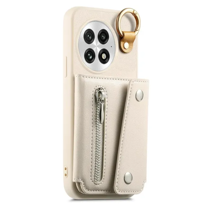 Coque OnePlus 13 Cuir Porte-Cartes Anneau D