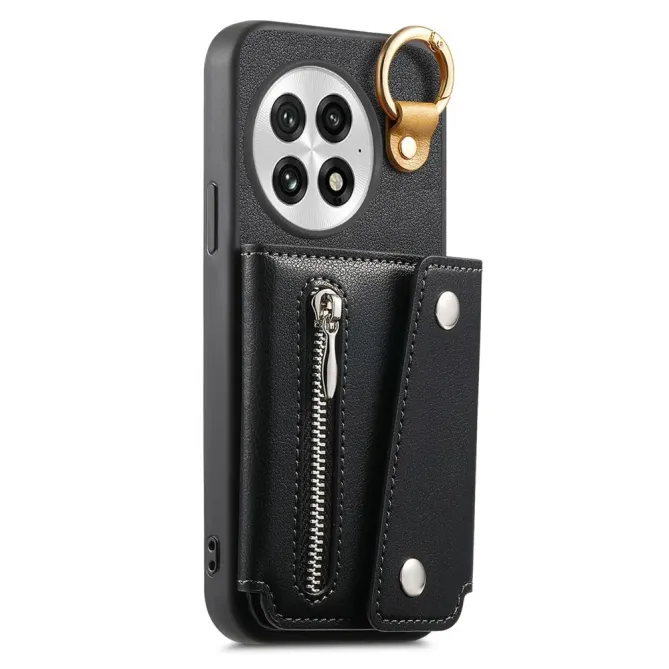 Coque OnePlus 13 Cuir Porte-Cartes Anneau D