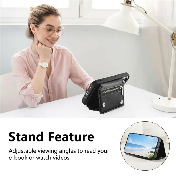 Coque OnePlus 13 Cuir Porte-Cartes Anneau D