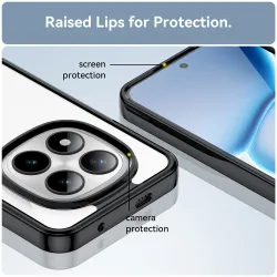 Coque Xiaomi Redmi Note 15 Pro 4G Transparente Contour Couleuré Noir - photo 5