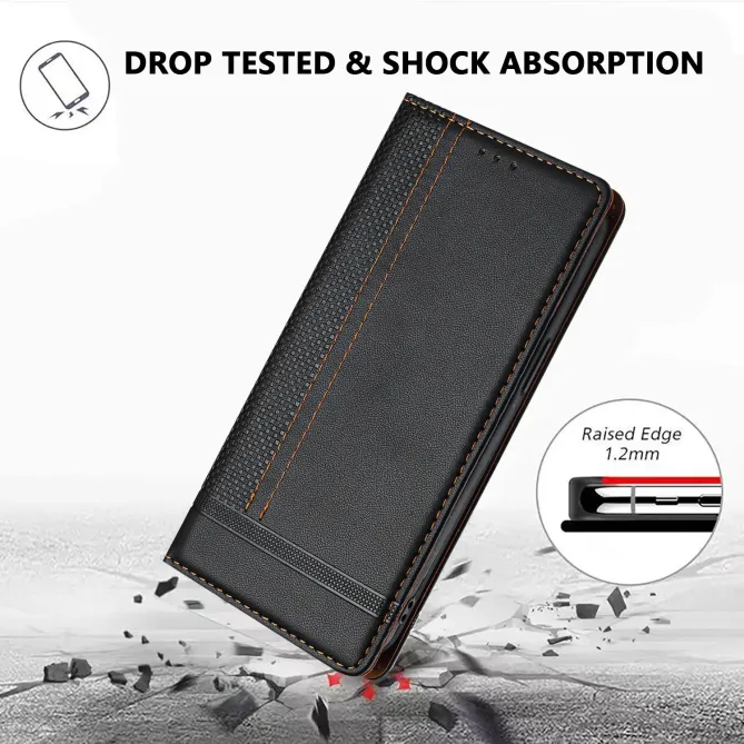 Flip Cover Xiaomi Redmi Note 15 Pro 4G Coutures avec Porte-Cartes