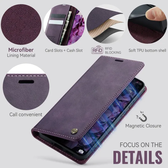 Housse Xiaomi Redmi Note 15 Pro 4G Portefeuille RFID Texture Cuir