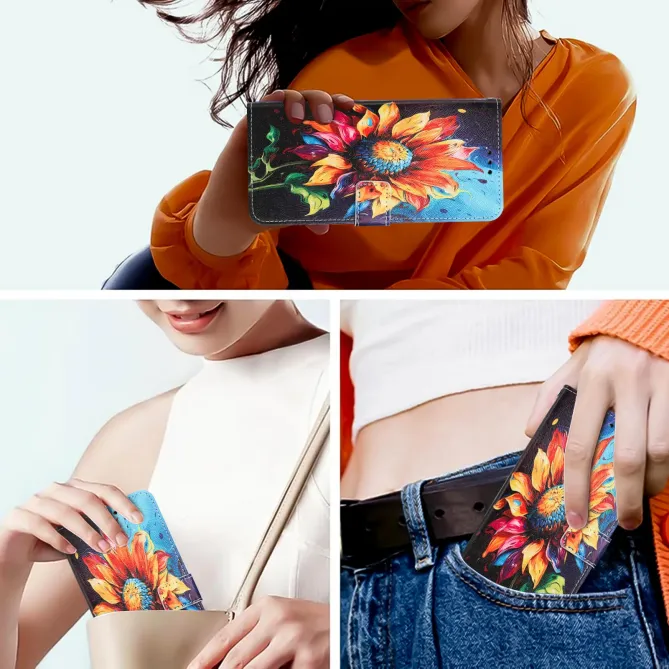 Housse Xiaomi Redmi Note 15 Pro 4G, impression tournesol artistique