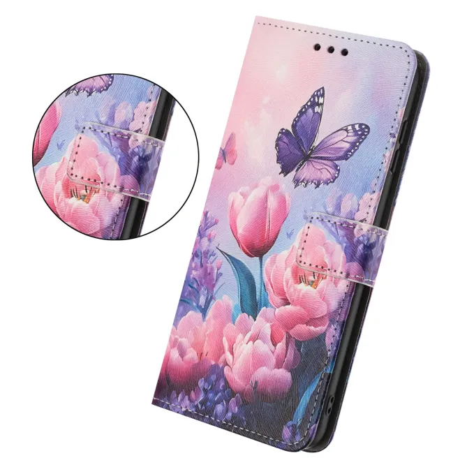 Housse Xiaomi Redmi Note 15 Pro 4G, design papillon et fleurs