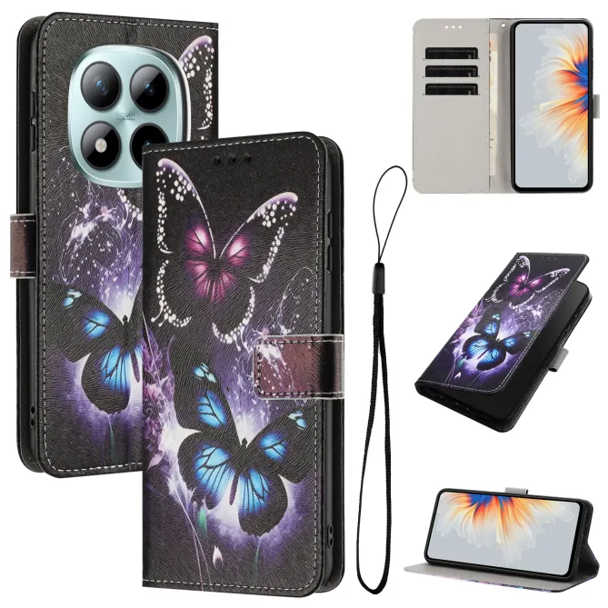 Housse Xiaomi Redmi Note 15 Pro 4G, papillons effet lumineux