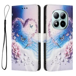 Housse Xiaomi Redmi Note 15 Pro 4G, illustration cœur et papillons
