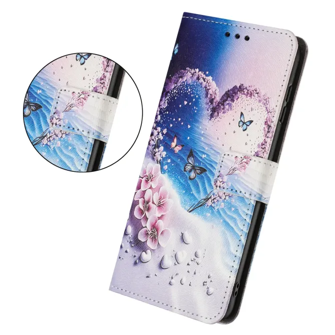 Housse Xiaomi Redmi Note 15 Pro 4G, illustration cœur et papillons