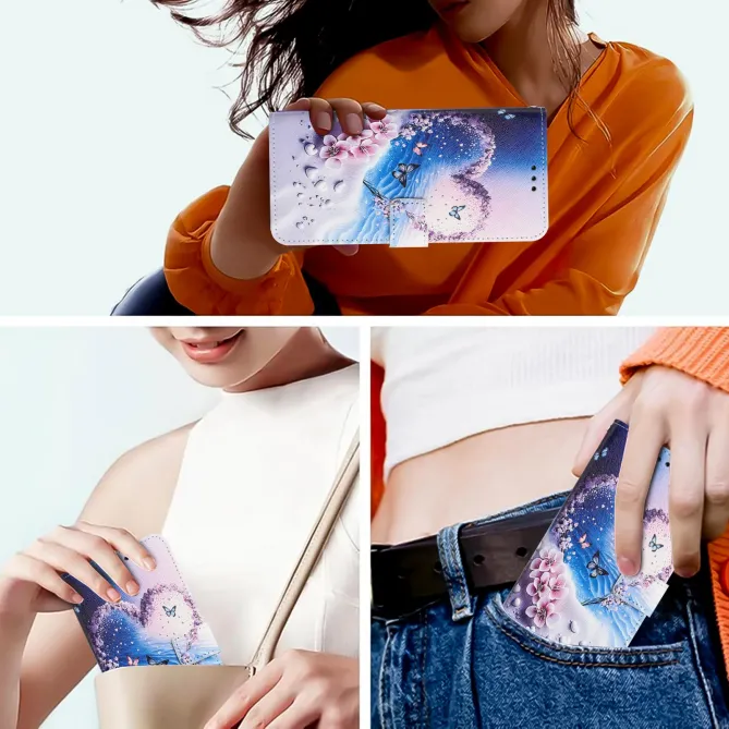 Housse Xiaomi Redmi Note 15 Pro 4G, illustration cœur et papillons