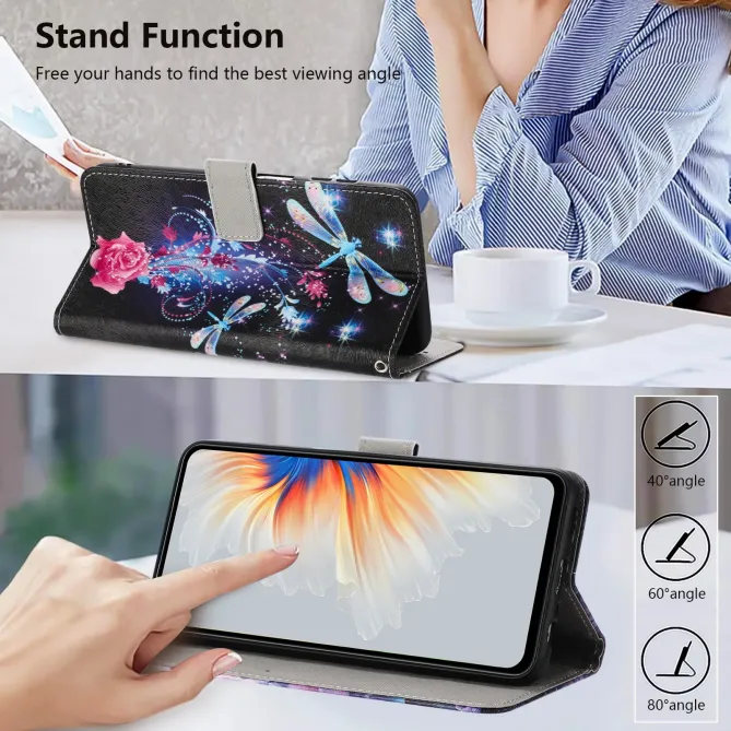 Housse Xiaomi Redmi Note 15 Pro 4G, libellules et éclats floraux