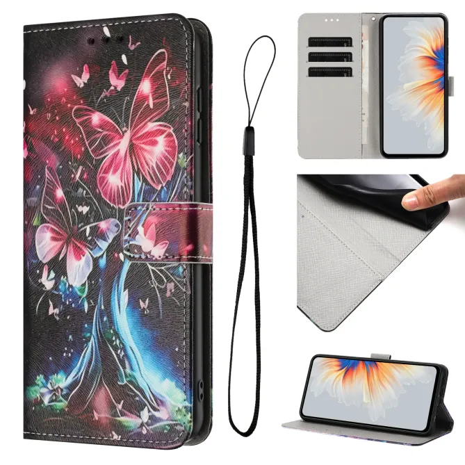 Housse Xiaomi Redmi Note 15 Pro 4G, arbre lumineux et papillons