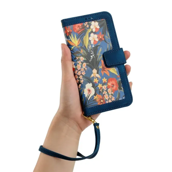 Housse Xiaomi Redmi Note 15 Pro 4G Fleurs Exotiques avec Dragonne