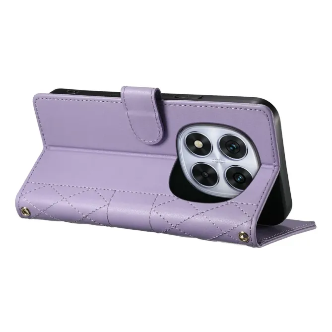 Housse Xiaomi Redmi Note 15 Pro 4G Portefeuille Losanges avec Bandouli