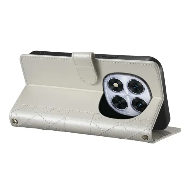 Housse Xiaomi Redmi Note 15 Pro 4G Portefeuille Losanges avec Bandouli