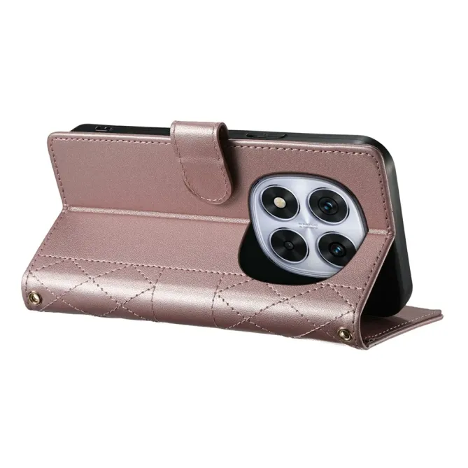 Housse Xiaomi Redmi Note 15 Pro 4G Portefeuille Losanges avec Bandouli