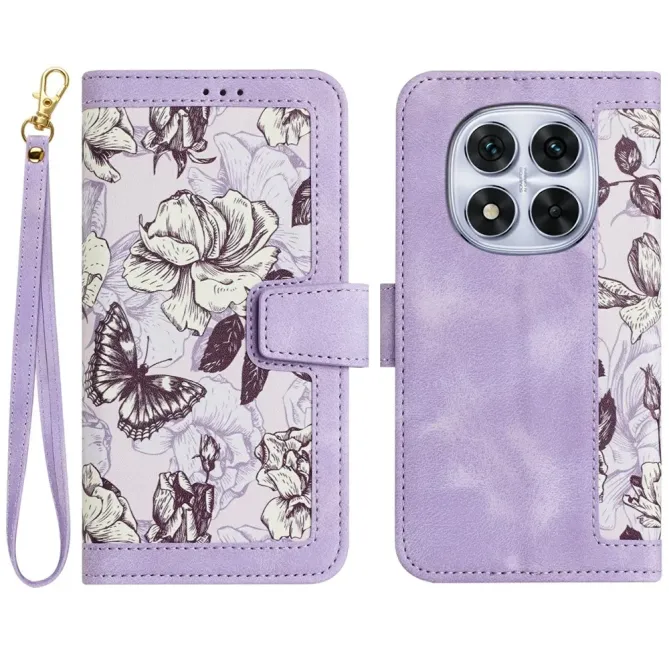 Housse Xiaomi Redmi Note 15 Pro 4G Croquis Floral avec Dragonne