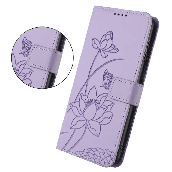 Housse Xiaomi Redmi Note 15 Pro 4G Fleur de Lotus avec Dragonne