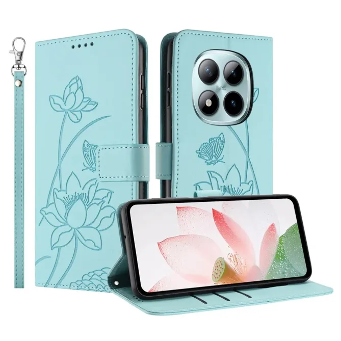 Housse Xiaomi Redmi Note 15 Pro 4G Fleur de Lotus avec Dragonne