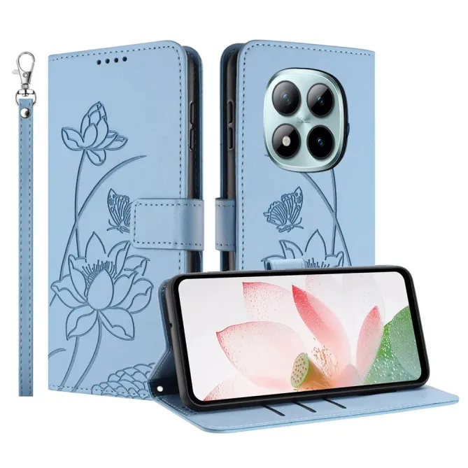 Housse Xiaomi Redmi Note 15 Pro 4G Fleur de Lotus avec Dragonne