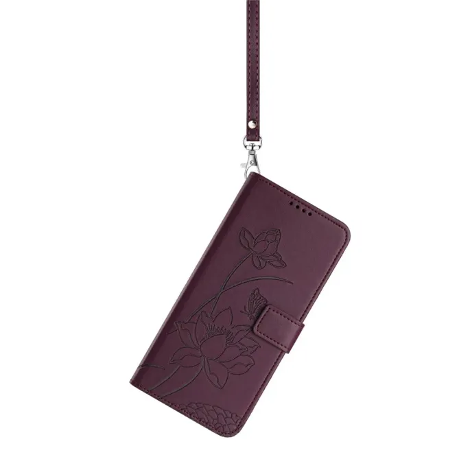 Housse Xiaomi Redmi Note 15 Pro 4G Fleur de Lotus avec Dragonne