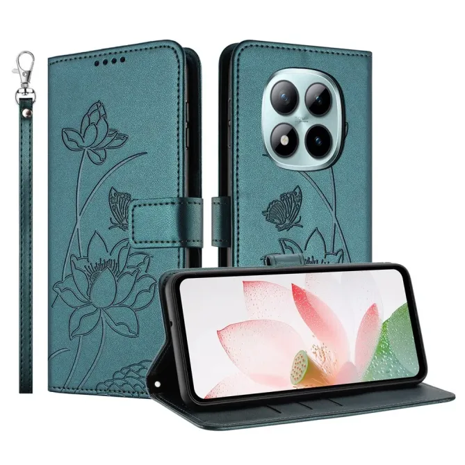 Housse Xiaomi Redmi Note 15 Pro 4G Fleur de Lotus avec Dragonne