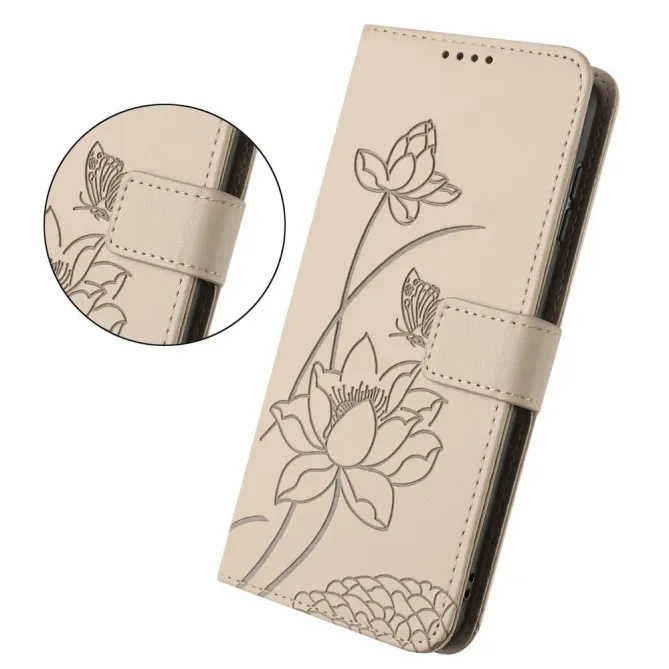Housse Xiaomi Redmi Note 15 Pro 4G Fleur de Lotus avec Dragonne