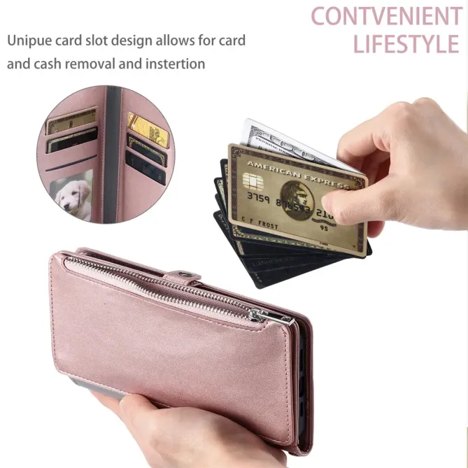 Housse Xiaomi Redmi Note 15 Pro 4G Portefeuille Zipper 8 emplacements