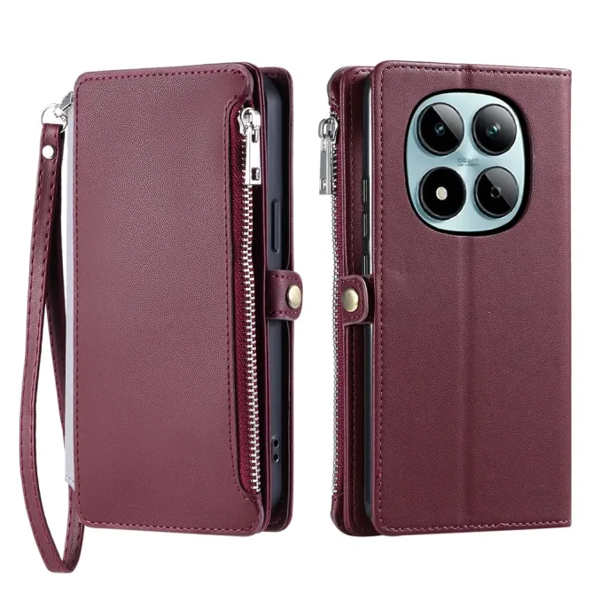 Housse Xiaomi Redmi Note 15 Pro 4G Portefeuille Zipper 8 emplacements