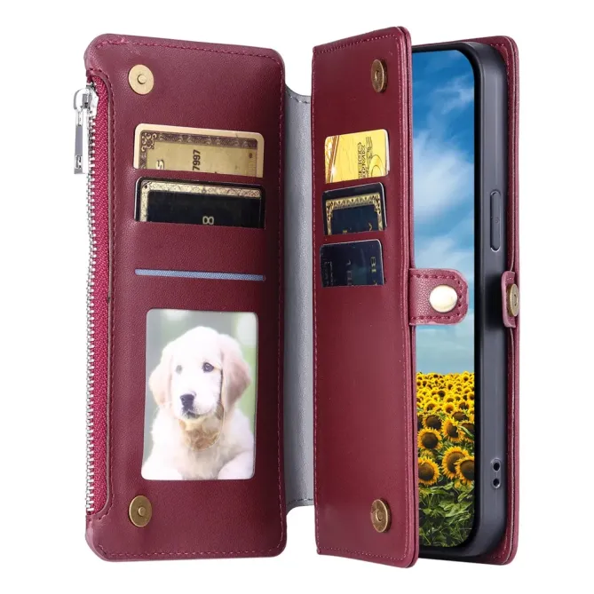 Housse Xiaomi Redmi Note 15 Pro 4G Portefeuille Zipper 8 emplacements