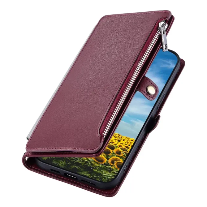 Housse Xiaomi Redmi Note 15 Pro 4G Portefeuille Zipper 8 emplacements
