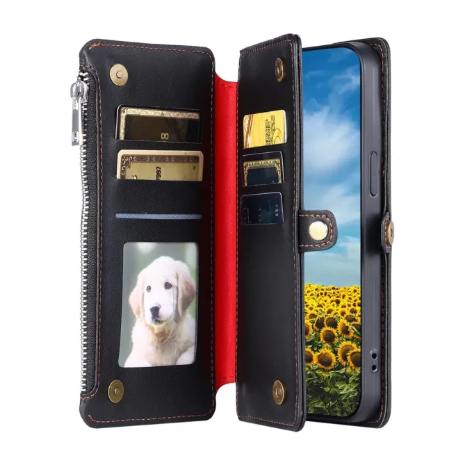 Housse Xiaomi Redmi Note 15 Pro 4G Portefeuille Zipper 8 emplacements